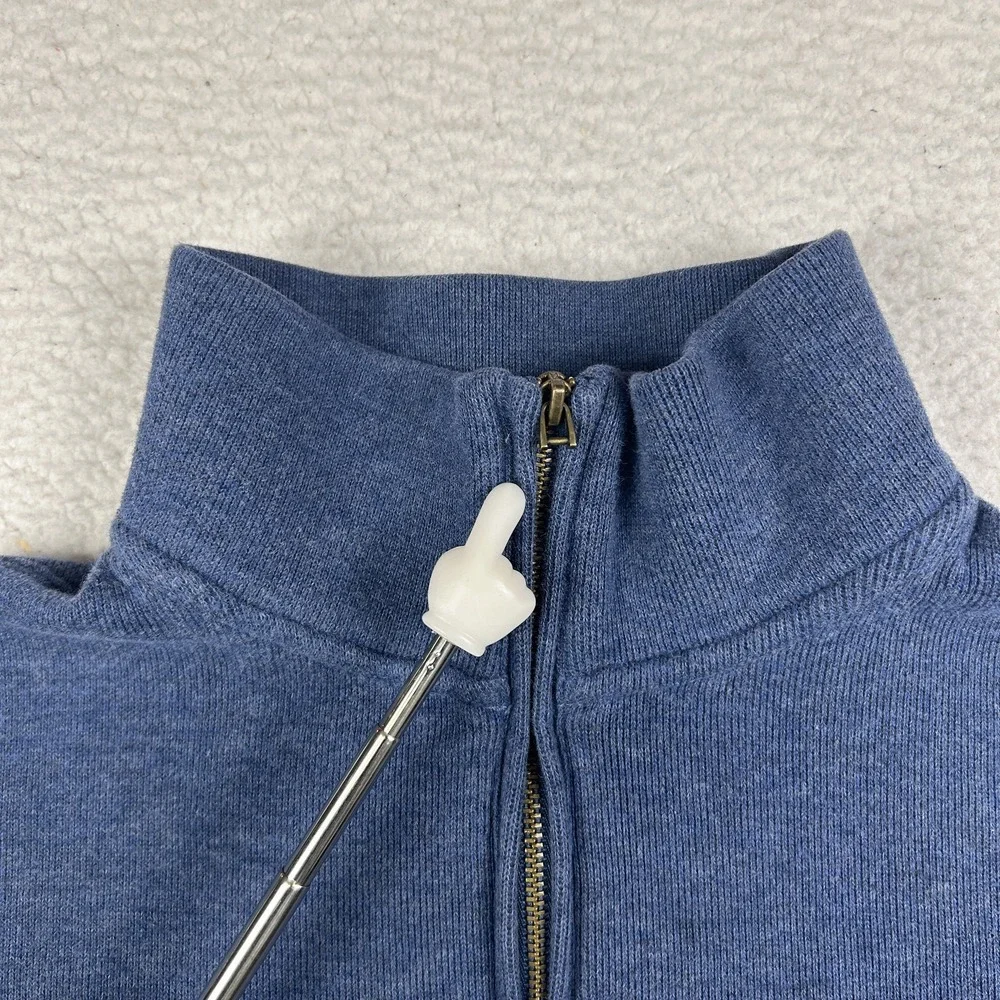 Polo Ralph Lauren Sweater Mens Big Large‎ 1/4 Zip Pullover Blue Logo Casual